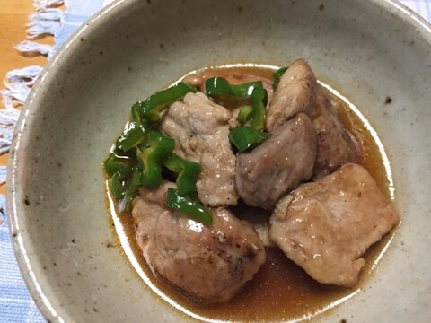 ピーマンと豚肉の甘酢漬け